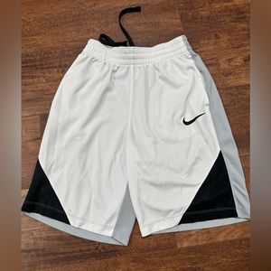 White, black and grey Nike shorts size large